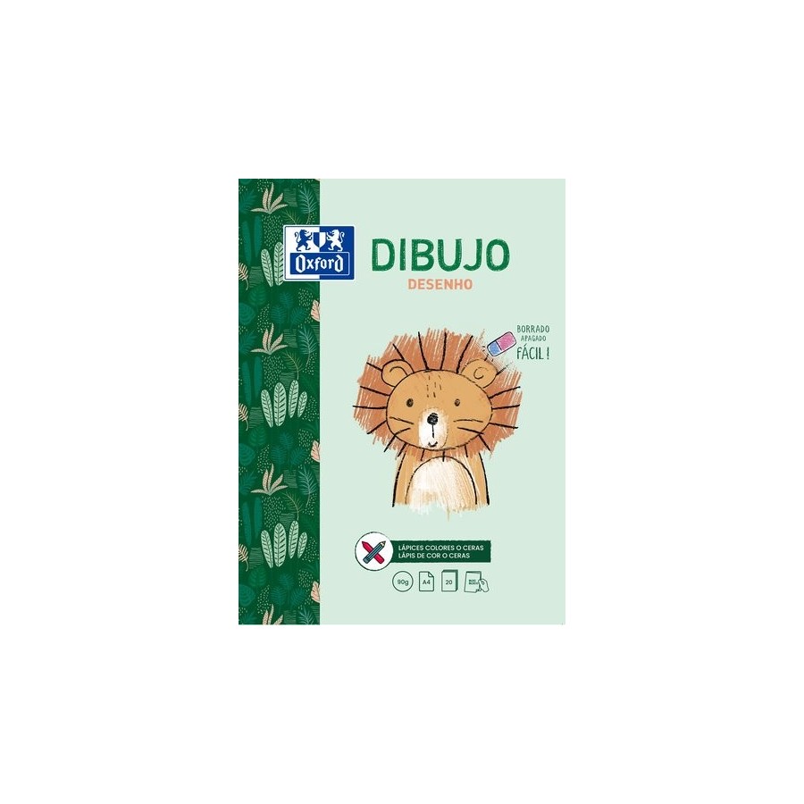 BLOC DE DIBUJO OXFORD KIDS ENCOLADO LISO A4 90g 20h