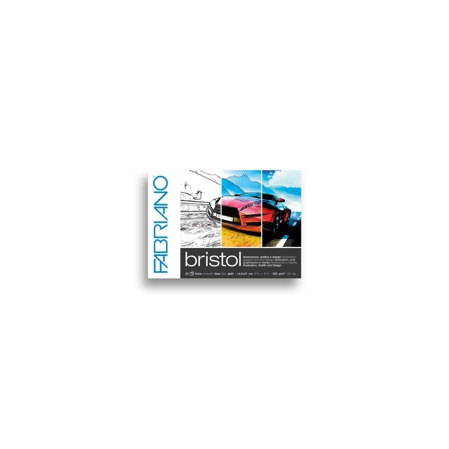BLOC DE DIBUJO FABRIANO BRISTOL ILLUSTRAZIONE ENCOLADO A5 250g 20h