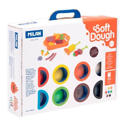 PASTA MODELAR MILAN SOFT DOUGH BARBACOA MALETIN DE 8 (botes de 59 gr.)