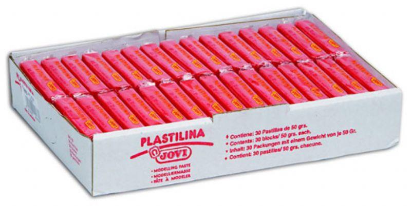 PLASTILINA JOVI 70 PASTILLA 50 gr. ROSA CAJA DE 30