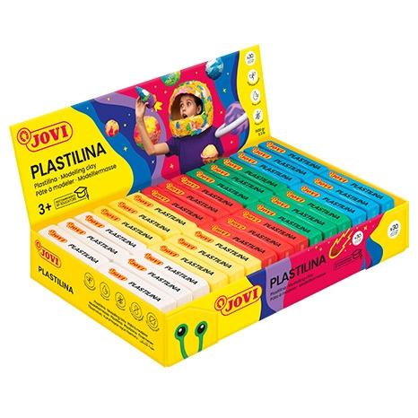 PLASTILINA JOVI 70 PASTILLA 50 gr. SURTIDO COLORES BASICOS CAJA DE 30 (6x 5 col.)