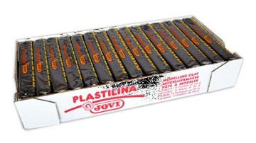 PLASTILINA JOVI 71 PASTILLA 150 gr. NEGRO CAJA DE 15