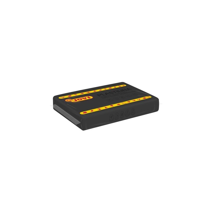 PLASTILINA JOVI 72 PASTILLA 350 gr. NEGRO CAJA DE 15