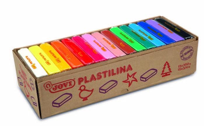 PLASTILINA JOVI 72 PASTILLA 350 gr. SURTIDO CAJA DE 15