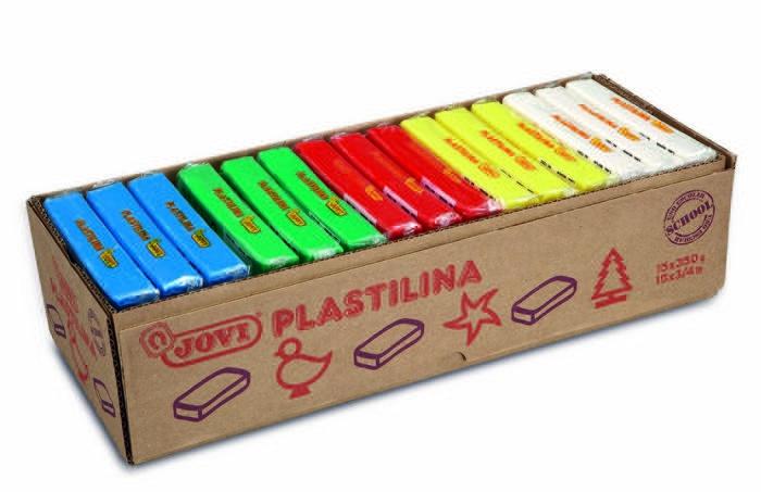 PLASTILINA JOVI 72 PASTILLA 350 gr. SURTIDO CAJA DE 15 (3*5 col)