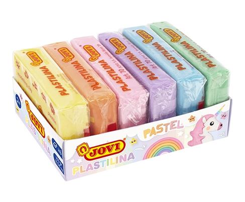PLASTILINA JOVI 70 PASTEL PASTILLA 50 gr. SURTIDO CAJA DE 6