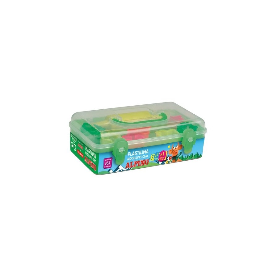 PLASTILINA ALPINO KIT 7 COLS + 7 HERRAMIENTAS + RODILLO