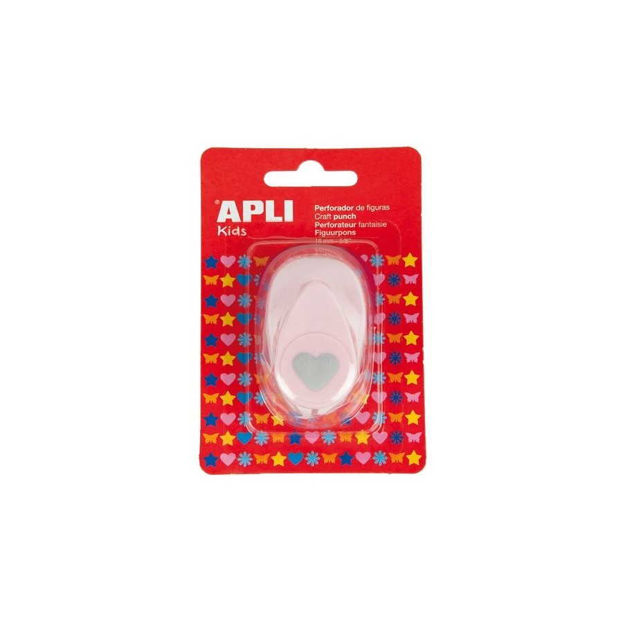 TALADRO FANTASIA APLI 16 mm CORAZON ROSA