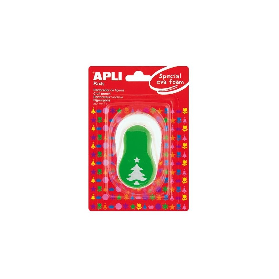 TALADRO GOMA EVA APLI 25,4 mm ARBOL VERDE