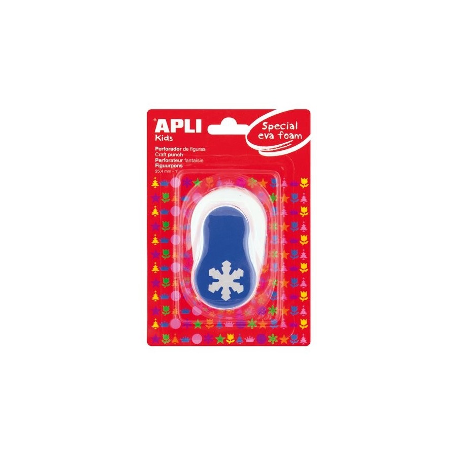 TALADRO GOMA EVA APLI 25,4 mm COPO NIEVE AZUL