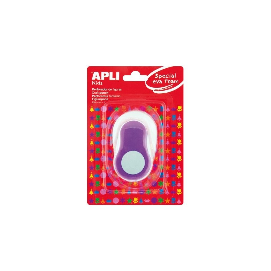TALADRO GOMA EVA APLI 25,4 mm REDONDO LILA