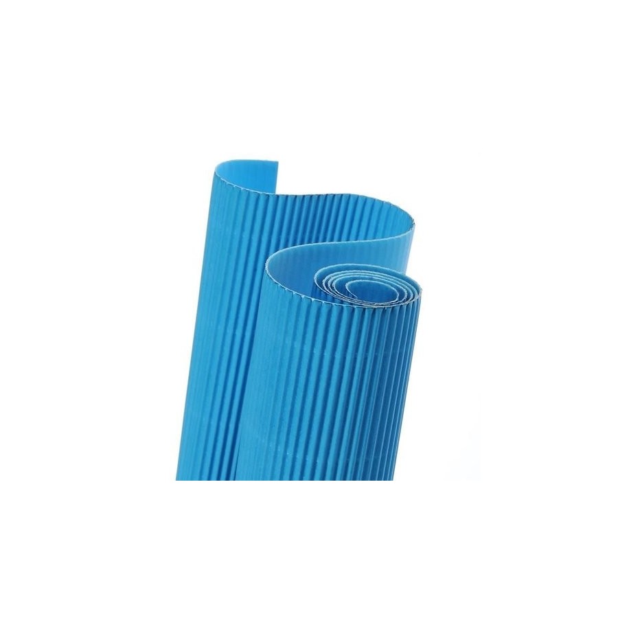 CARTON ONDULADO CANSON 300g ROLLO 0,5x0,7 m AZUL TURQUESA PAQUETE de 10