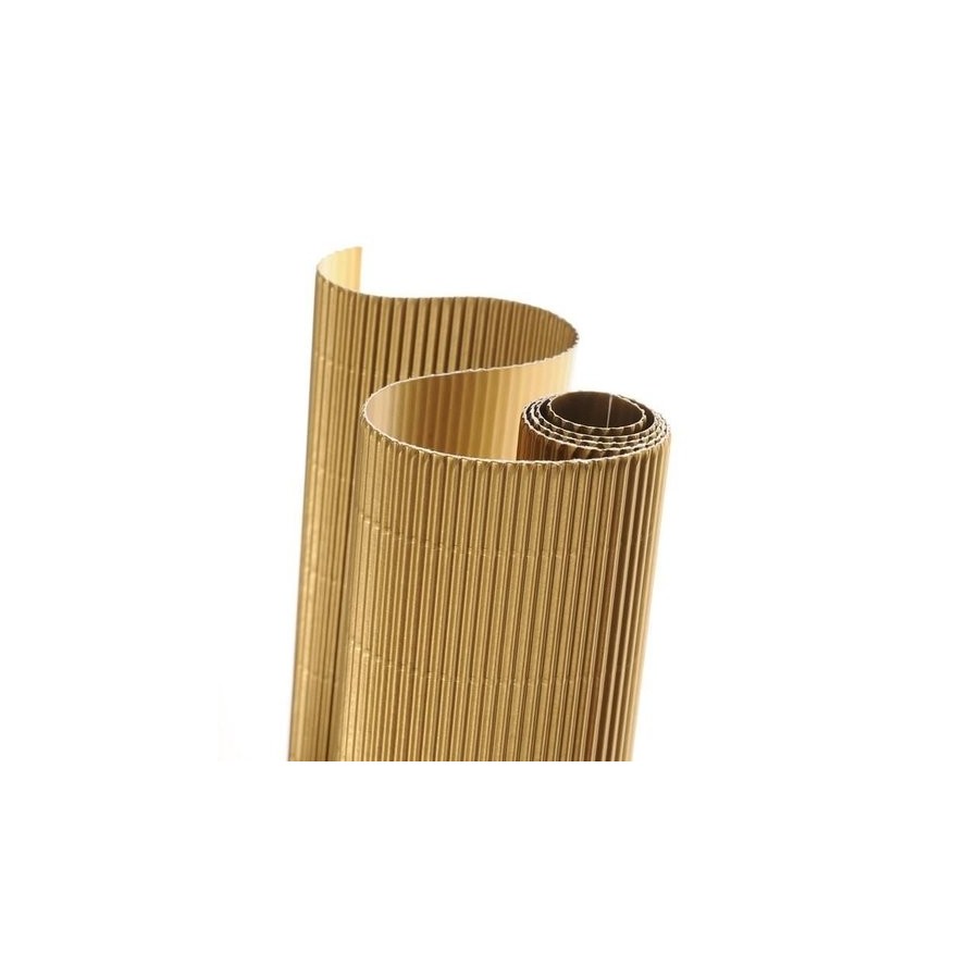 CARTON ONDULADO CANSON 300g ROLLO 0,5x0,7 m ORO PAQUETE de 10