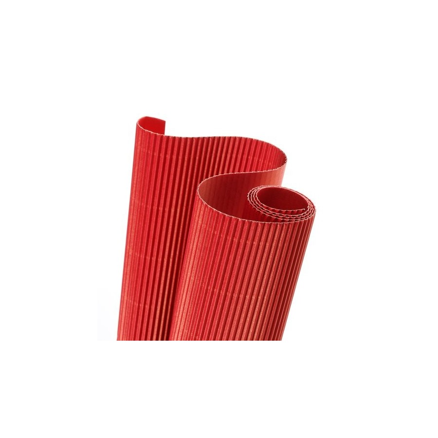 CARTON ONDULADO CANSON 300g ROLLO 0,5x0,7 m ROJO VIVO PAQUETE de 10