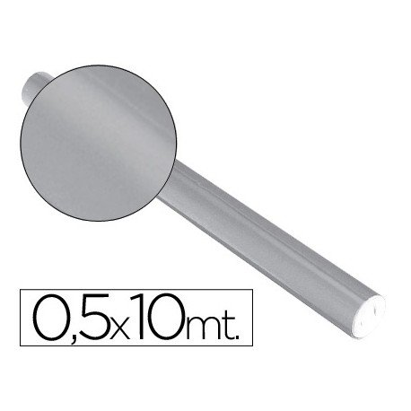 PAPEL METALIZADO SADIPAL ROLLO 0,5x10 m PLATA