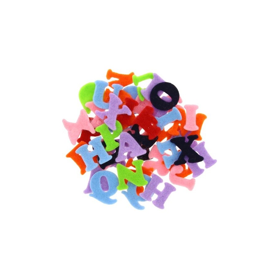 FIGURAS FIELTRO FIXO KIDS LETRAS PACK de 100