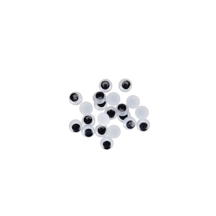 OJOS MOVILES SMART OVALADOS 6 mm. NEGRO PACK de 80