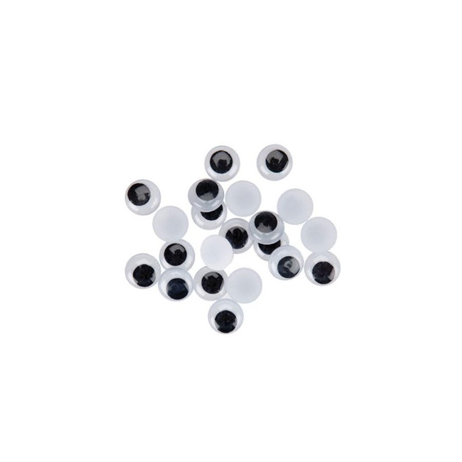 OJOS MOVILES SMART OVALADOS 8 mm. NEGRO PACK de 60