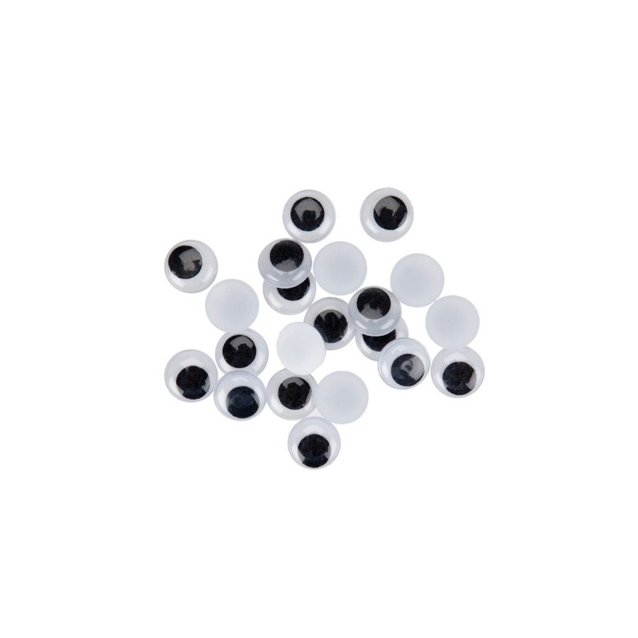 OJOS MOVILES SMART REDONDOS 4 mm. NEGRO PACK de 100