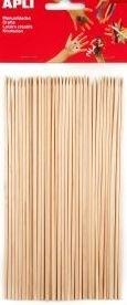 PALILLOS REDONDOS APLI MADERA NATURAL PINCHO 20 cm. BOLSA de 50