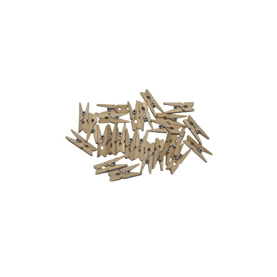 PINZAS SMART MADERA NATURAL PACK de 30