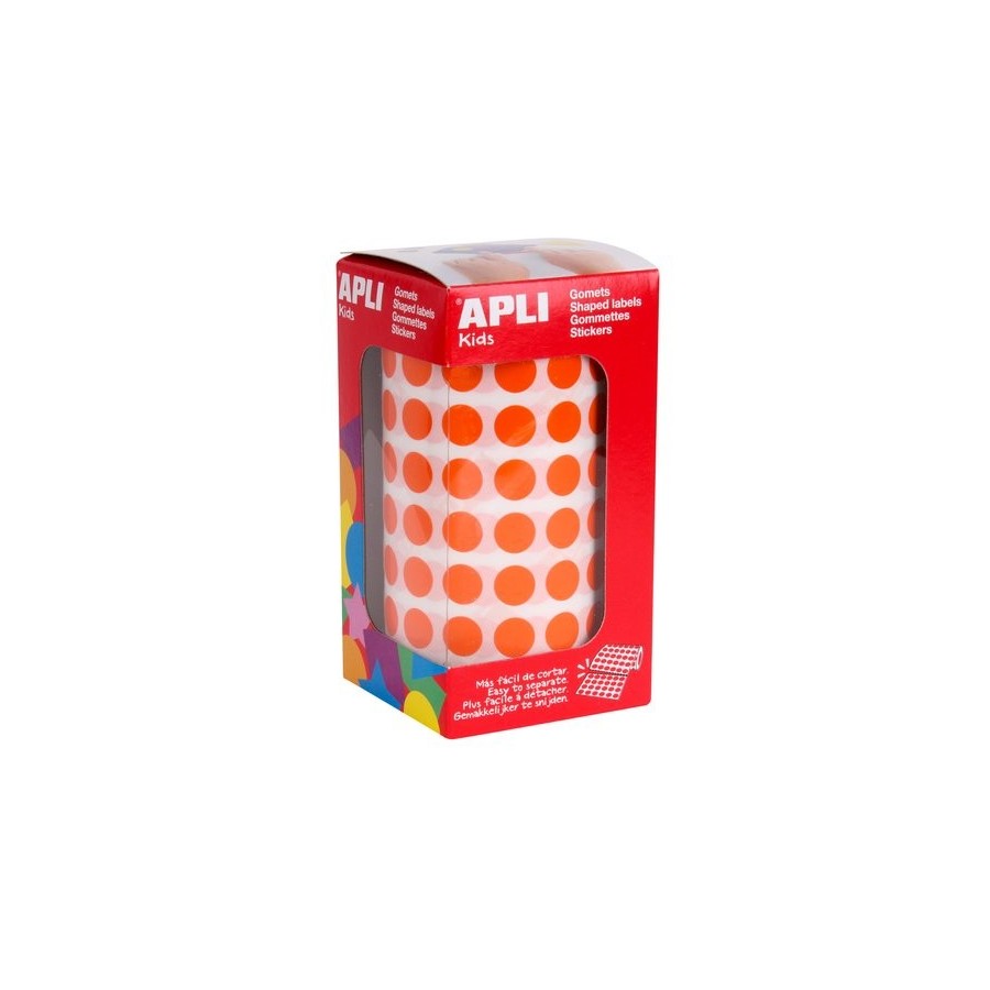 GOMETS APLI  ROLLO 59h CIRCULO Ø 10,5 mm NARANJA 5.192 uds. (11477)