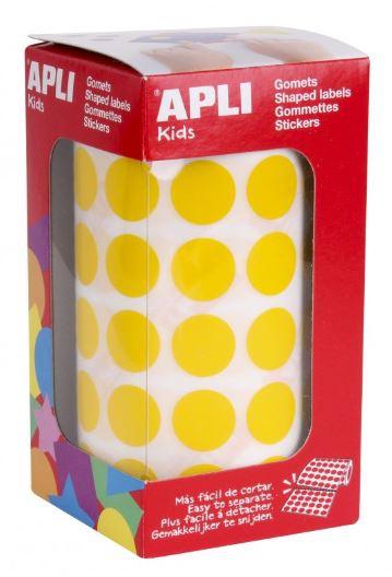 GOMETS APLI  ROLLO 59h CIRCULO Ø 15 mm AMARILLO 2.832 uds. (04855)