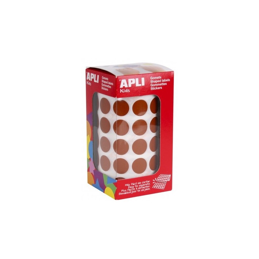 GOMETS APLI  ROLLO 59h CIRCULO Ø 15 mm MARRON 2.832 uds. (11486)