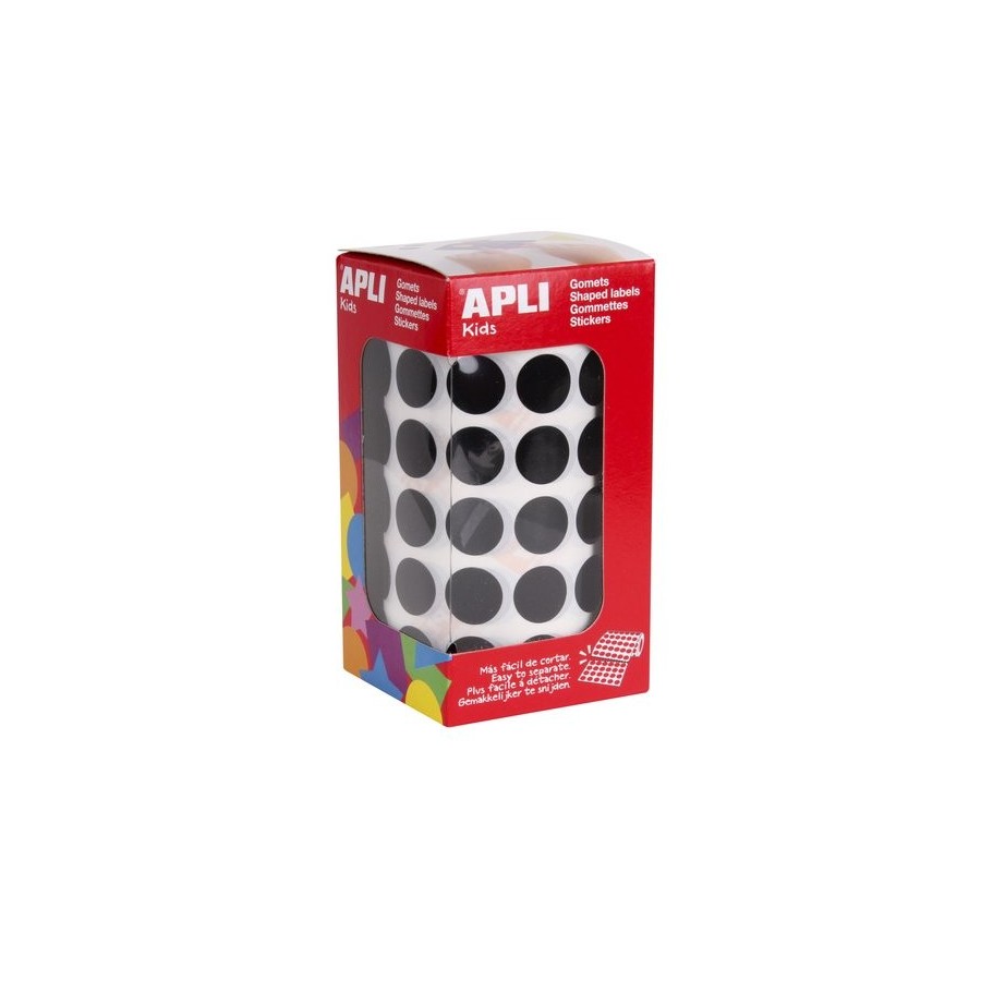 GOMETS APLI  ROLLO 59h CIRCULO Ø 15 mm NEGRO 2.832 uds. (11487)