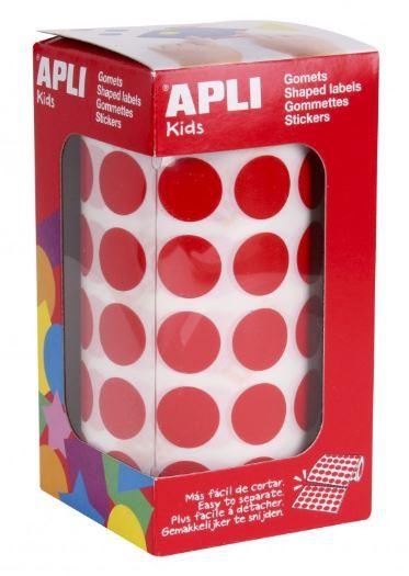 GOMETS APLI  ROLLO 59h CIRCULO Ø 15 mm ROJO 2.832 uds. (04857)