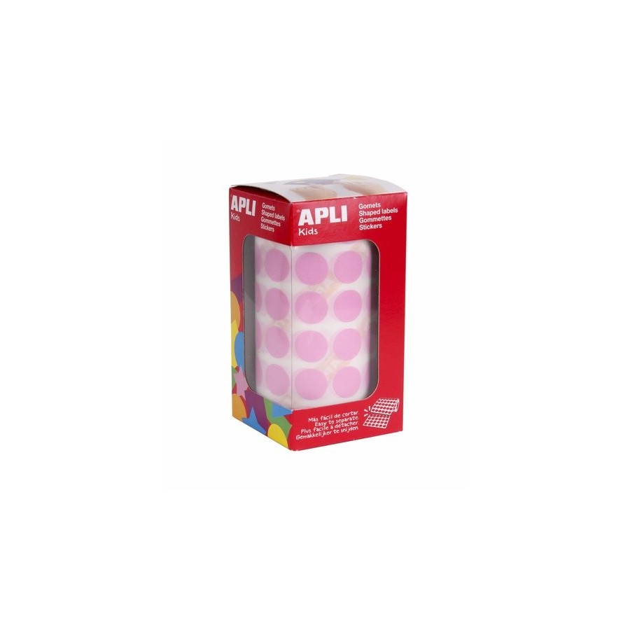 GOMETS APLI  ROLLO 59h CIRCULO Ø 15 mm ROSA 2.832 uds. (11484)