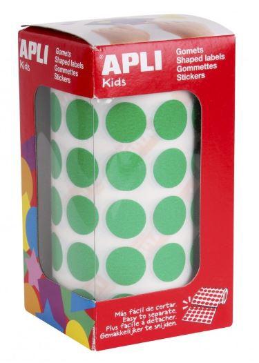 GOMETS APLI  ROLLO 59h CIRCULO Ø 15 mm VERDE 2.832 uds. (04858)