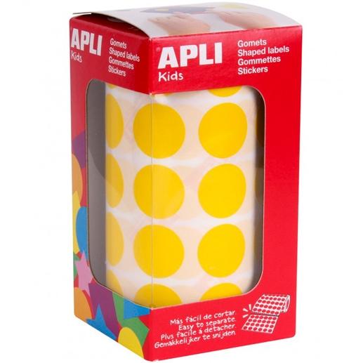 GOMETS APLI  ROLLO 59h CIRCULO Ø 20 mm AMARILLO 1.770 uds. (04859)