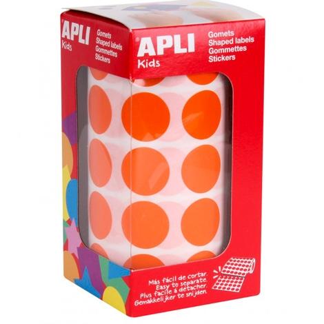 GOMETS APLI  ROLLO 59h CIRCULO Ø 20 mm NARANJA 1.770 uds. (11488)