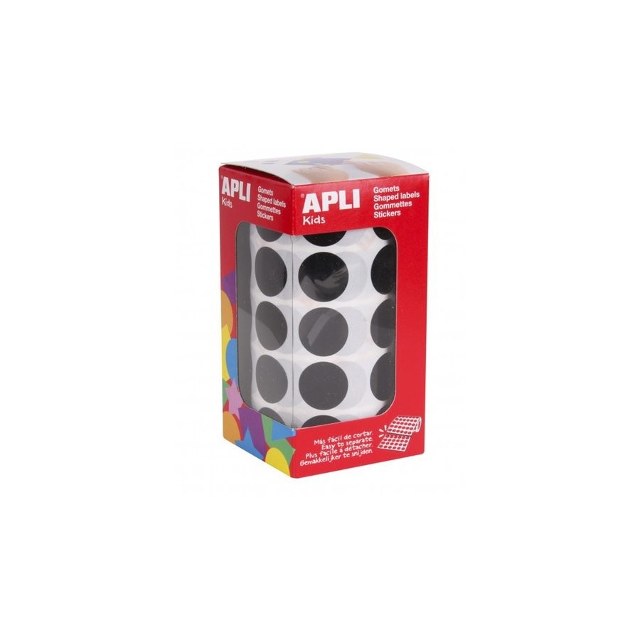 GOMETS APLI  ROLLO 59h CIRCULO Ø 20 mm NEGRO 1.770 uds. (11492)