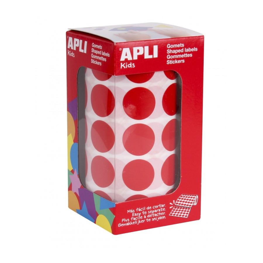 GOMETS APLI  ROLLO 59h CIRCULO Ø 20 mm ROJO 1.770 uds. (04861)