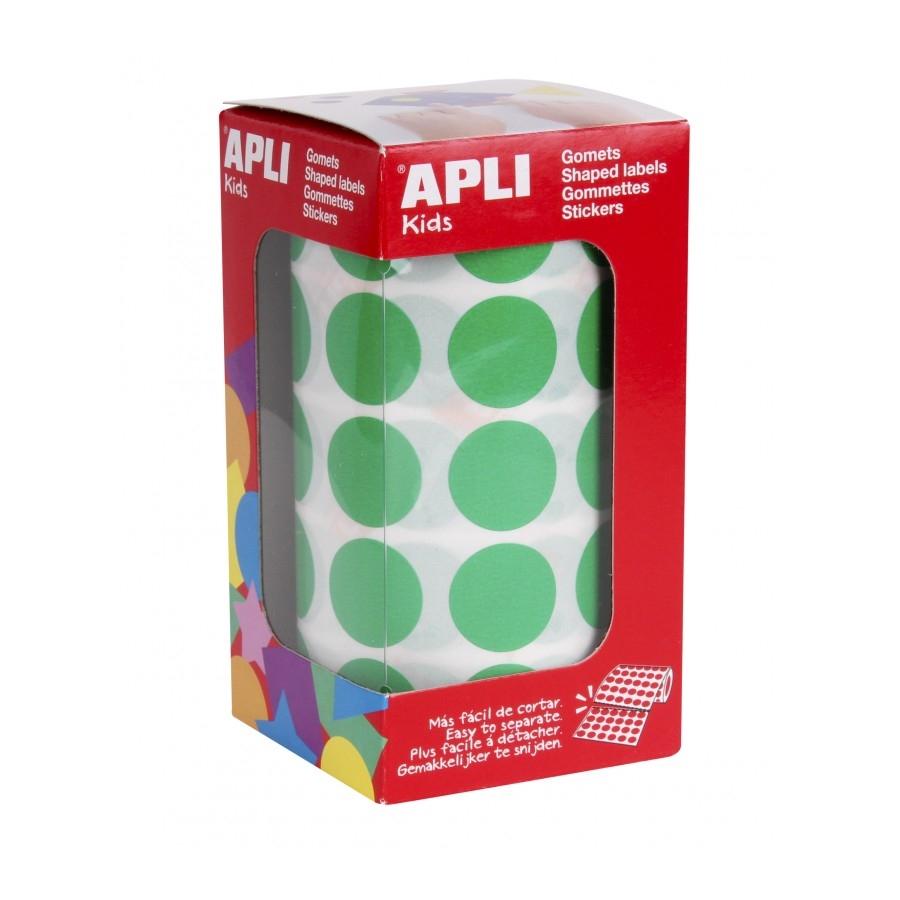 GOMETS APLI  ROLLO 59h CIRCULO Ø 20 mm VERDE 1.770 uds. (04862)
