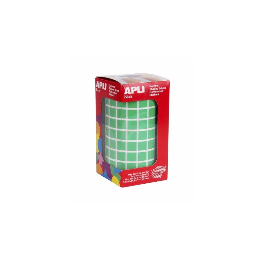 GOMETS APLI  ROLLO 59h CUADRADO 10 mm VERDE 6.372 uds. (04874)