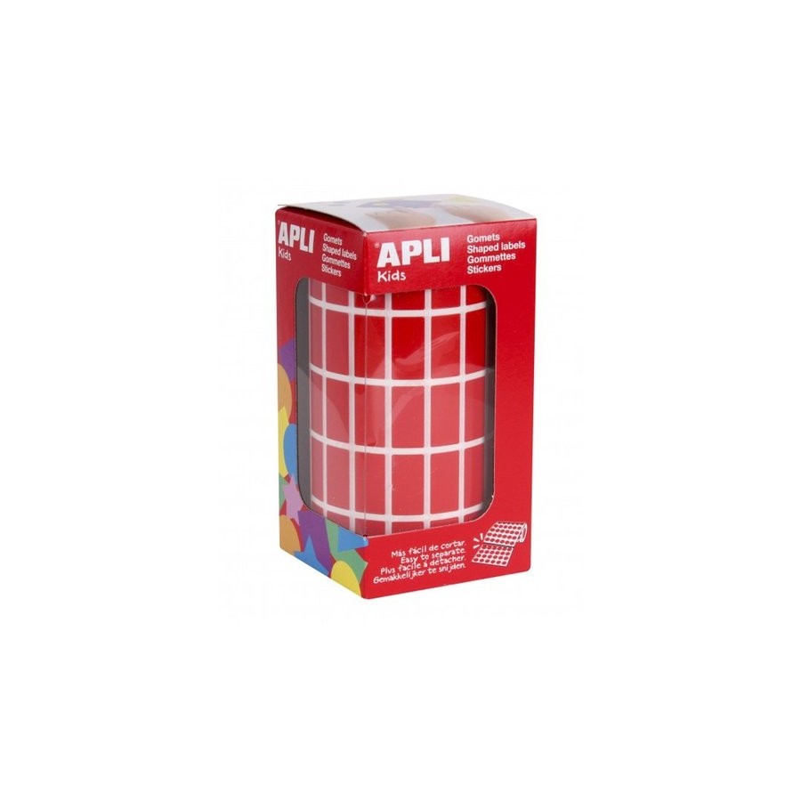 GOMETS APLI  ROLLO 59h RECTANGULO 20x10 mm ROJO 3.540 uds. (04885)