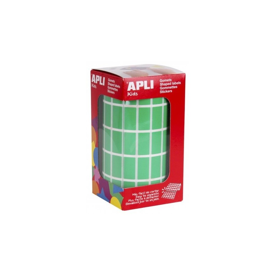 GOMETS APLI  ROLLO 59h RECTANGULO 20x10 mm VERDE 3.540 uds. (04886)
