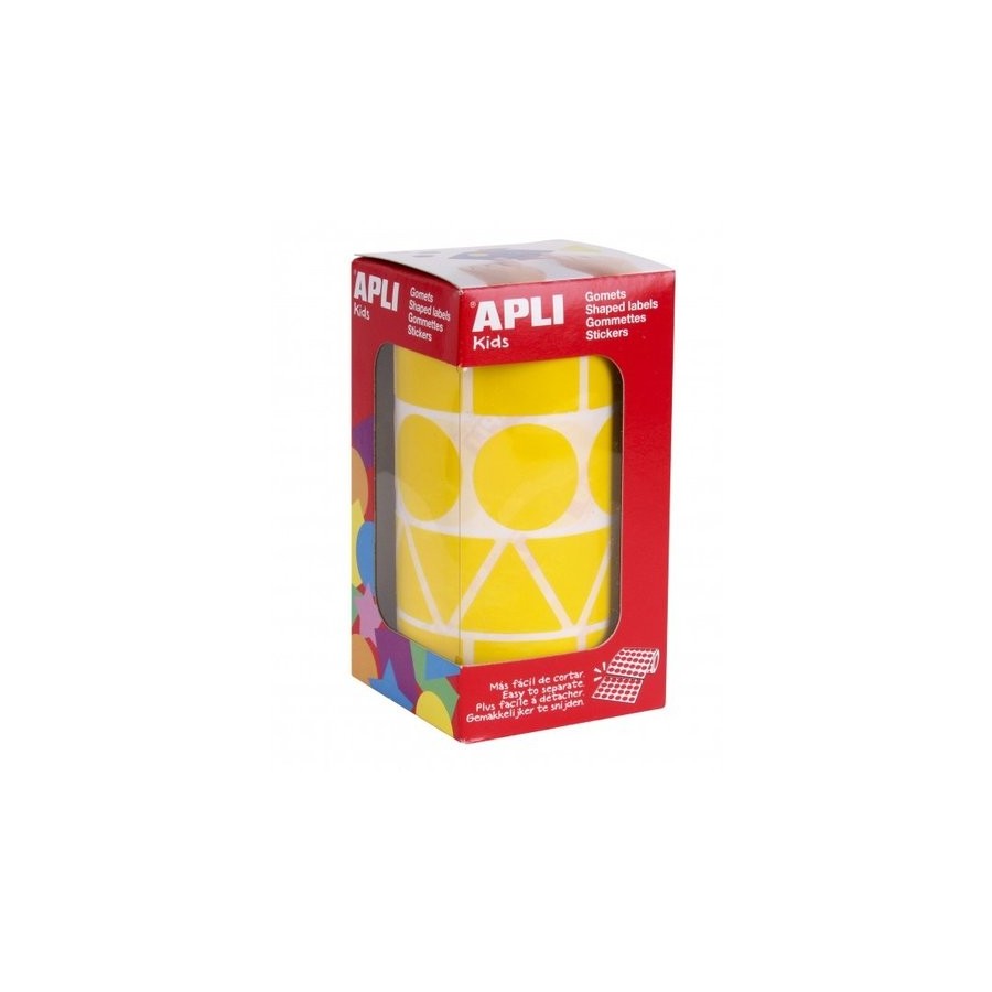 GOMETS APLI  ROLLO 59h XL FIGURAS GEOM. (CL.,TR.,CD.,RG.) 27 mm AMARILLO 1.357 uds. (11160)