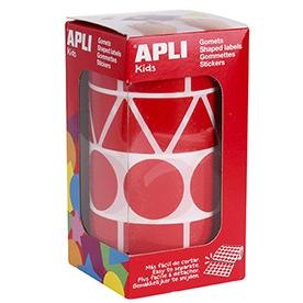 GOMETS APLI  ROLLO 59h XL FIGURAS GEOM. (CL.,TR.,CD.,RG.) 27 mm ROJO 1.357 uds. (11163)