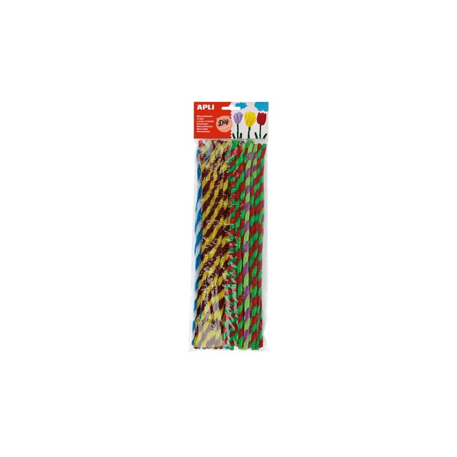 LIMPIA PIPAS VARILLA APLI COLORES TWIST SURTIDOS 30 cm. BOLSA de 50