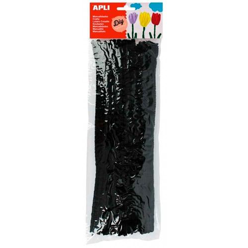 LIMPIA PIPAS VARILLA APLI NEGRO 30 cm. BOLSA de 50