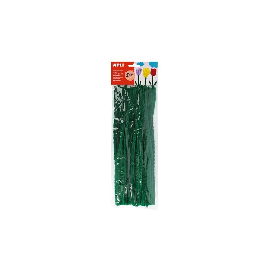 LIMPIA PIPAS VARILLA APLI VERDE 30 cm. BOLSA de 50