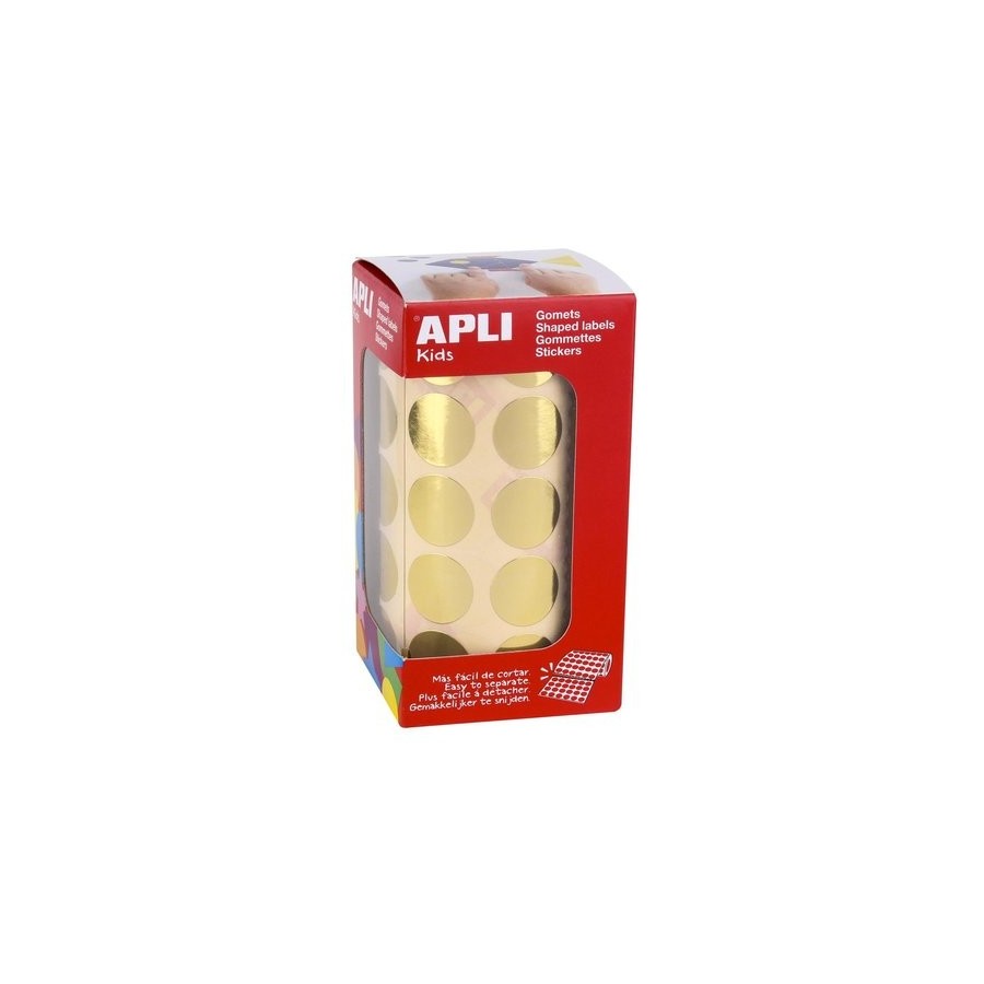 GOMETS APLI METALIZADOS ROLLO 59h CIRCULO Ø 20 mm ORO 1.770 uds. (11632)