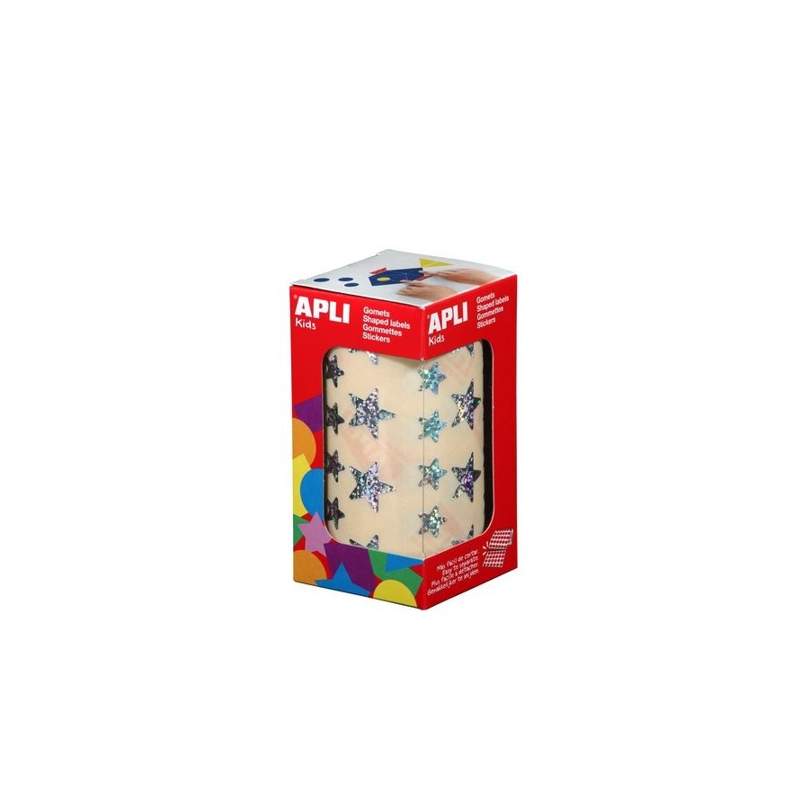 GOMETS APLI METALIZADOS ROLLO 59h ESTRELLA surt.(GDE.y PEQ.) HOLOGRAFICA 2.360 uds. (11635)