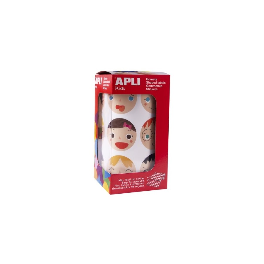 GOMETS APLI ROLLO 30h CIRCULO Ø 33 mm 360 uds.TEMATICOS REMOVIBLES EMOCIONES (18771)
