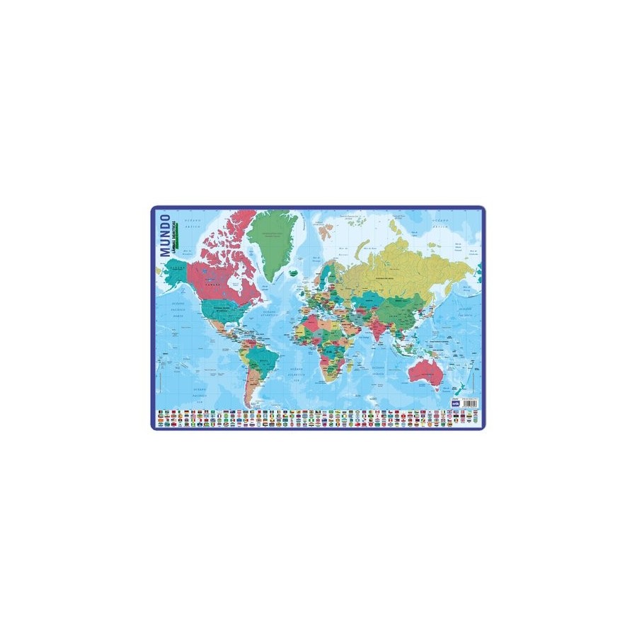 LAMINA ESCOLAR ERIK PVC 40x59,5 DIDACTICA MAPA MUNDO
