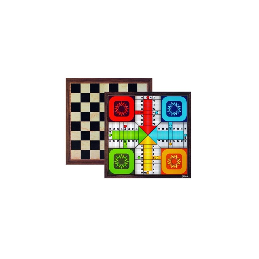 TABLERO PARCHIS 4 AJEDREZ DE 40 Cmts